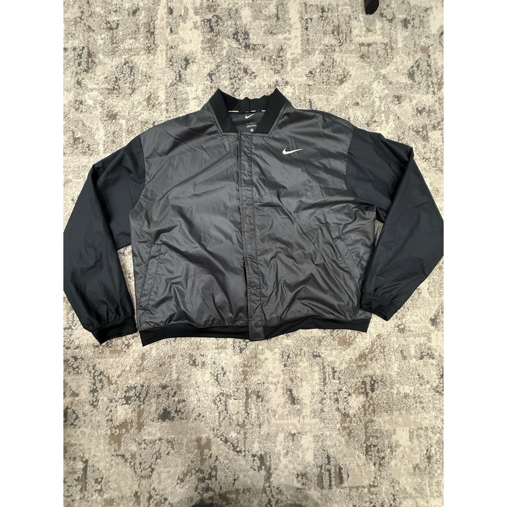 Nike Swoosh Run Women's 1X Running‎ Jacket Black Long Sleeve Plus Size Snap